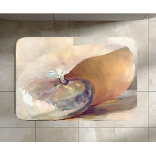 Vintage Seashell Minimalistische Kunst, neutrale K Badematte