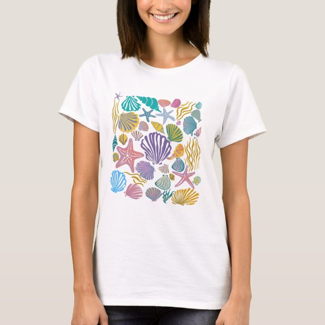 Vintage Seashells  T-Shirt (Vorderseite)
