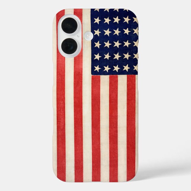 Vintage, sechsunddreißigsterne amerikanische Flagg Case-Mate iPhone Hülle (Rückseite)