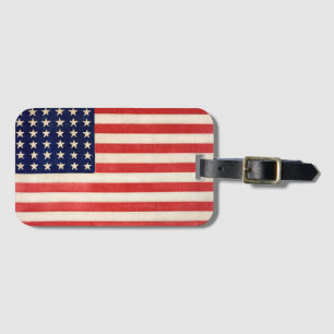 Vintage, sechsunddreißigsterne amerikanische Flagg Gepäckanhänger