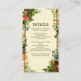 Vintage Secret Garden Book Lover Cottagecore Begleitkarte