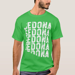 Vintage Sedona Urlaubsshirt Arizona State Geograph T-Shirt