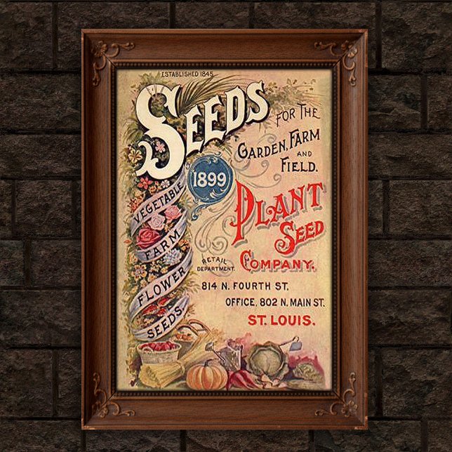 Vintage Seed Company Advertising Poster (Von Creator hochgeladen)