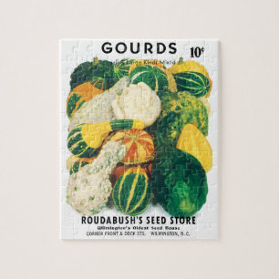 Vintage Seed Packet Art, Mixed Gourds Squash Puzzle