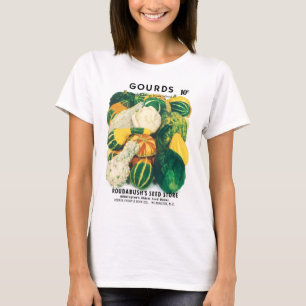 Vintage Seed Packet Art, Mixed Gourds Squash T-Shirt