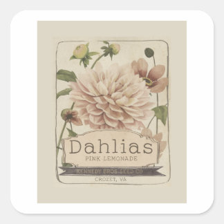 Vintage Seed Packets Iv Quadratischer Aufkleber