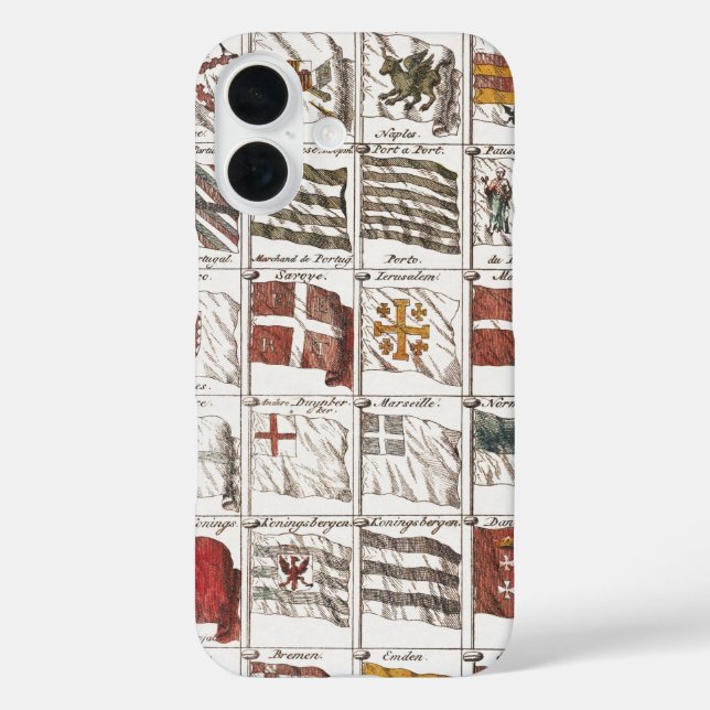 Vintage Seefahnen, ästhetische Druckgrafik Case-Mate iPhone Hülle (Rückseite)