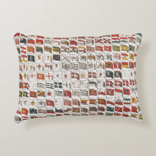 Vintage Seefahnen, ästhetische Druckgrafik Dekokissen