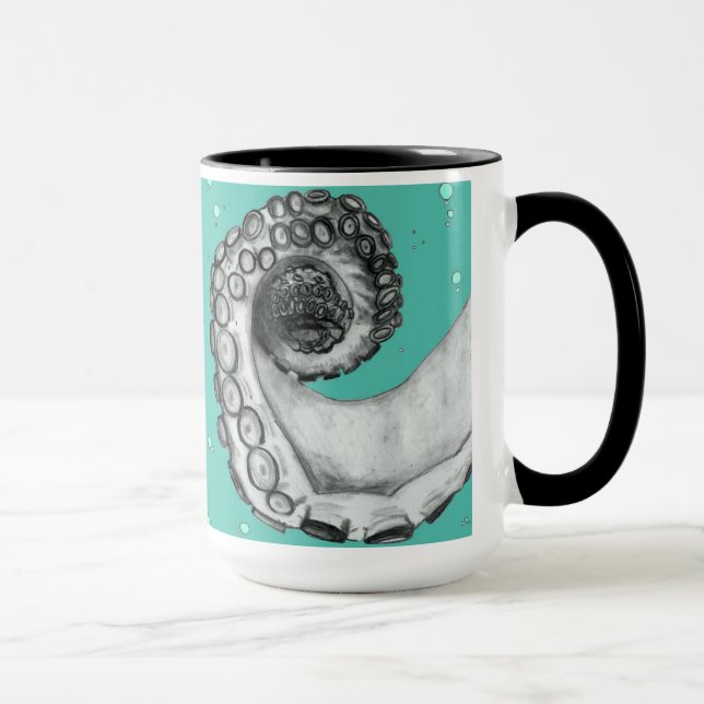 Vintage Seekraken-Tätowierungs-Art-Kunst-Tasse Tasse (Rechts)