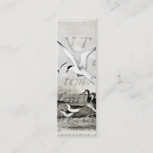 Vintage Seemöwen fertigten Retro Seemöwe-Schablone Mini Visitenkarte