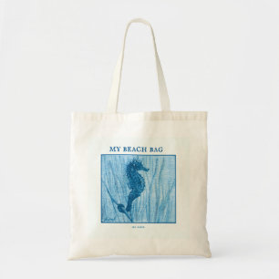 Vintage Seepferdchen Delft Blau Niederländischer S Tragetasche