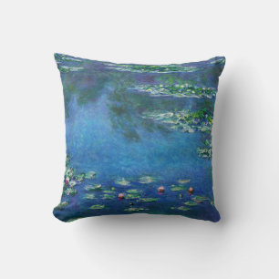 Vintage Seerosen von Claude Monet Kissen
