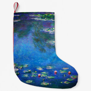 Vintage Seerosen von Claude Monet Kleiner Weihnachtsstrumpf