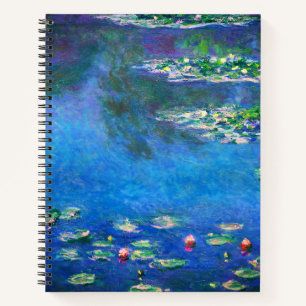 Vintage Seerosen von Claude Monet Notizbuch