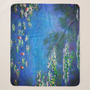 Vintage Seerosen von Claude Monet Sherpadecke