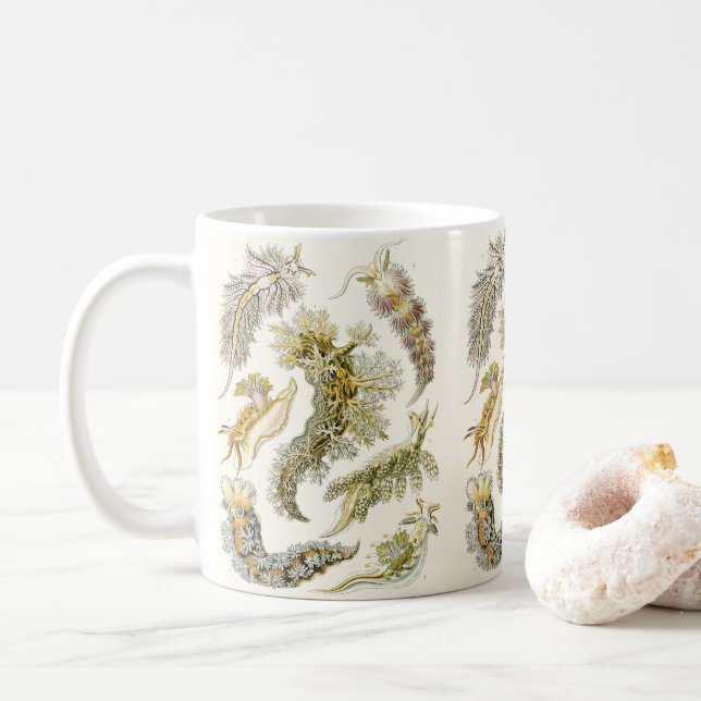 Vintage Seeschlaege und Schnecken von Ernst Haecke Tasse (Mit Donut)
