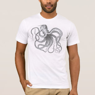 Vintage Seesteampunk Krake kraken das Zeichnen T-Shirt