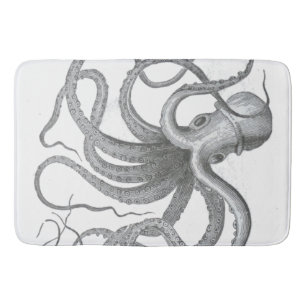 Vintage Seesteampunk Krake kraken Dekor Badematte