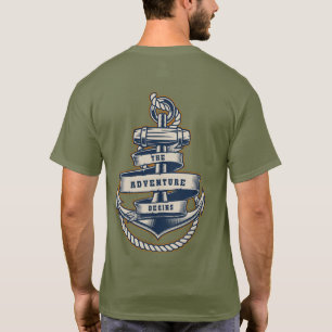 Vintage Segelanker-Seil Das Abenteuer Beginnt T-Shirt