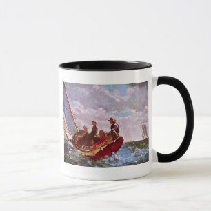 Vintage-Segeldinghy auf hoher See Tasse