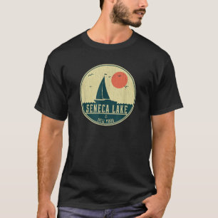 Vintage Segeln auf dem Seneca Lake New York T-Shirt