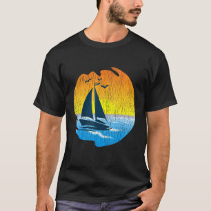 Vintage-Segeln-Yachting-Segelschiff-Kapitän-Segler T-Shirt