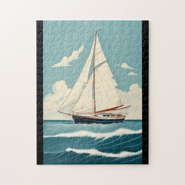 Vintage-Segelschiff Puzzle (Vertikal)