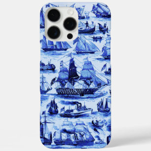 VINTAGE-SEGELSCHIFFE UND SCHIFFE, Marineblau iPhone 16 Pro Max Hülle