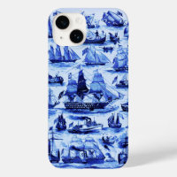 VINTAGE SEGELSCHIFFE UND SCHIFFE, Navy Blue