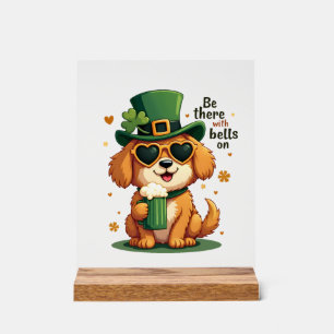 Vintage Sei Da Mit Glocken Am Hund St. Patrick's D Acrylschild