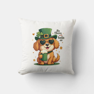 Vintage Sei Da Mit Glocken Am Hund St. Patrick's D Kissen