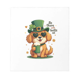 Vintage Sei Da Mit Glocken Am Hund St. Patrick's D Notizblock