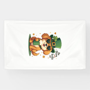 Vintage Sei Da Mit Glocken Am Hund St Patricks Tag Banner