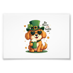 Vintage Sei Da Mit Glocken Am Hund St. Patrickstag Fotodruck