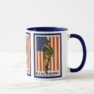 Vintage Sei ein U.S. Marine! Tasse