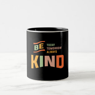 Vintage Sei heute morgen immer freundlich Christli Zweifarbige Tasse