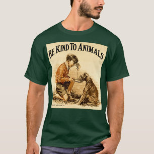 Vintage-Sei nett zu Tieren, Design für kleine Jung T-Shirt