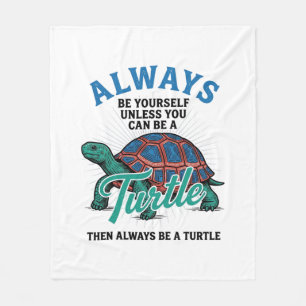 Vintage Sei Selbst Schildkröte-Shirt-Design_1 Fleecedecke