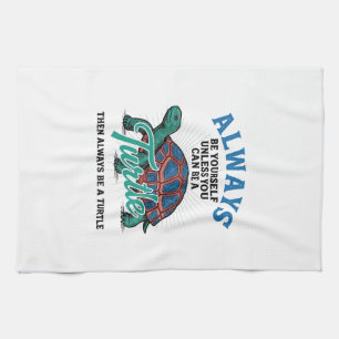 Vintage Sei Selbst Schildkröte-Shirt-Design_1 Geschirrtuch