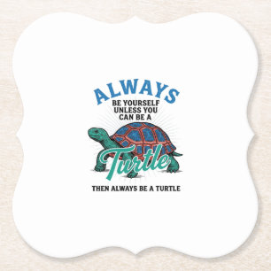 Vintage Sei Selbst Schildkröte-Shirt-Design_1 Untersetzer