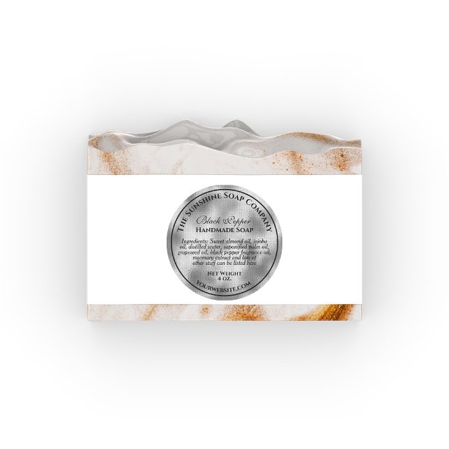 Vintage Seife aus Silberfolie Runder Aufkleber (Von Creator hochgeladen)