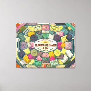 Vintage Seifen-Anzeige 1865 Leinwanddruck