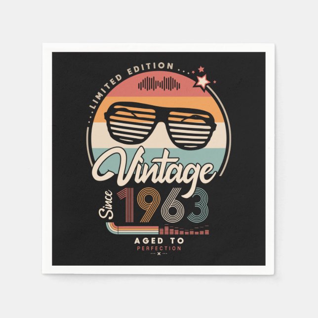 Vintage seit 1963 serviette (Vorderseite)