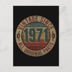 VINTAGE SEIT 1971 ALLE ORIGINALTEILE. POSTKARTE