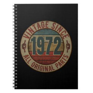 VINTAGE SEIT 1972 ALLE ORIGINALTEILE NOTIZBLOCK