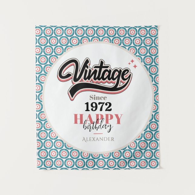 Vintage seit - 1972 wandteppich (Vorderseite)
