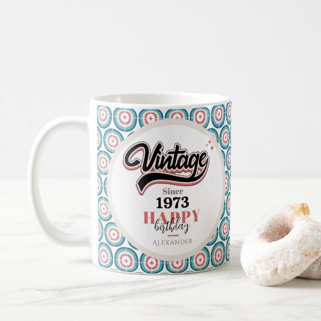 Vintage seit - 1973 kaffeetasse (Mit Donut)