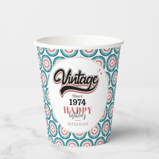 Vintage seit - 1974 pappbecher