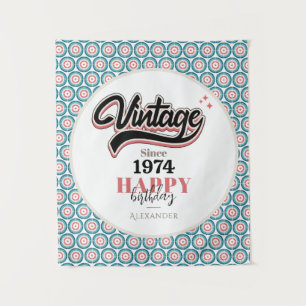 Vintage seit - 1974 wandteppich
