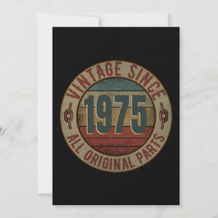 VINTAGE SEIT 1975 ALLE ORIGINALTEILE. EINLADUNG